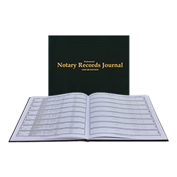 Hard Bound Journal of Notarial Acts Stamp Connection